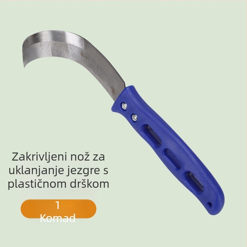 Nož za jackfruit - Zakrivljen dizajn, višenamjenski alat za guljenje i izdubljivanje središta, moderan stil, Toyokawa branda, mogućnost ispisa logotipa