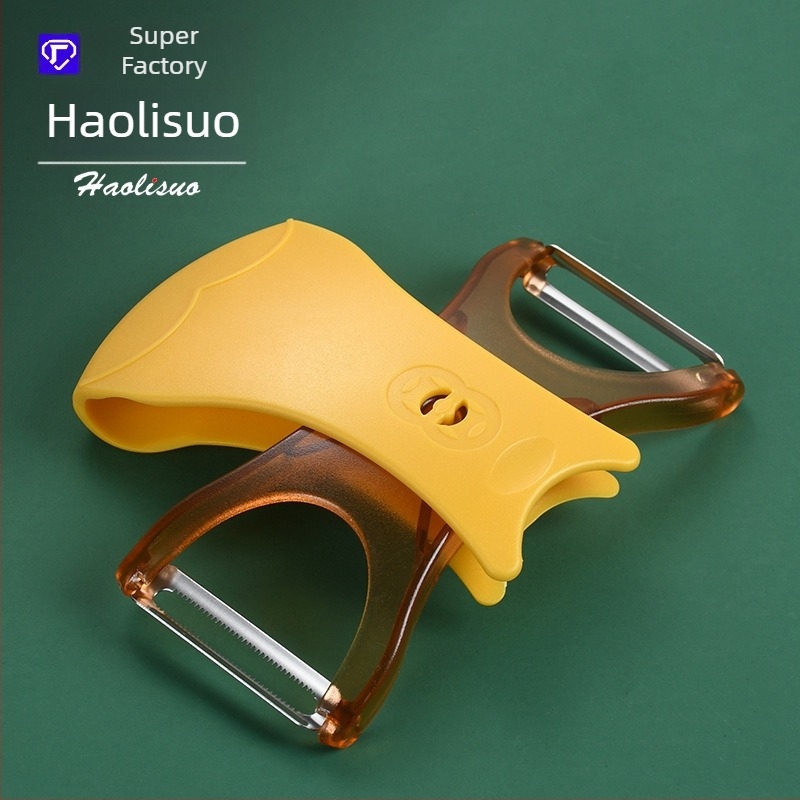 Višestruki nož za oguljenje od nehrđajućeg čelika, 2-u-1 rotirajući dizajn za voće i povrće, PV plastično kućište