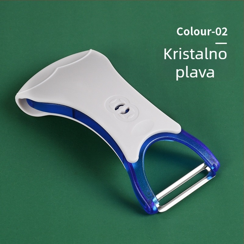 Višestruki nož za oguljenje od nehrđajućeg čelika, 2-u-1 rotirajući dizajn za voće i povrće, PV plastično kućište