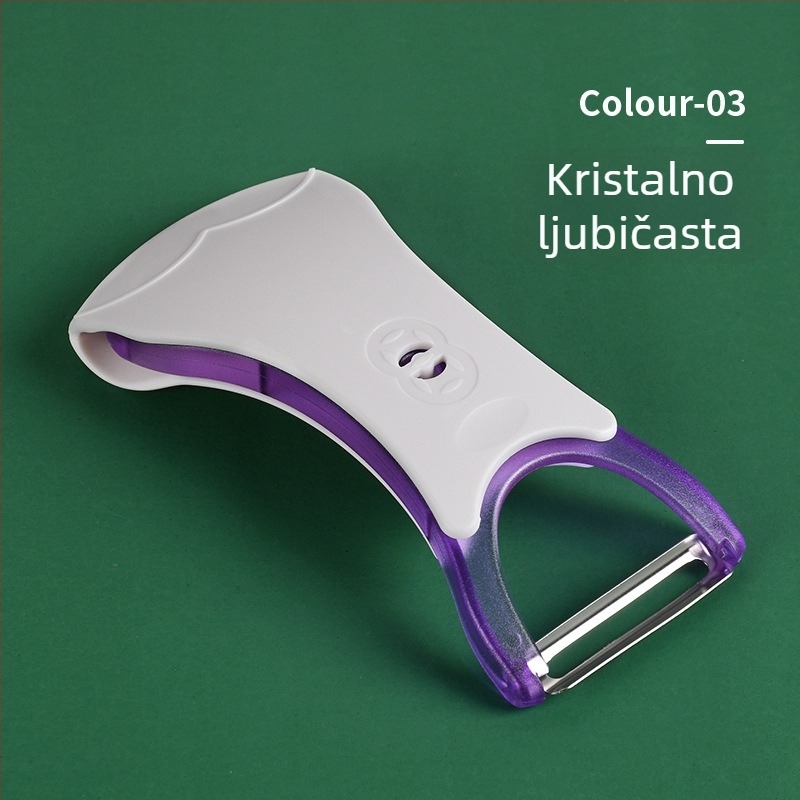 Višestruki nož za oguljenje od nehrđajućeg čelika, 2-u-1 rotirajući dizajn za voće i povrće, PV plastično kućište