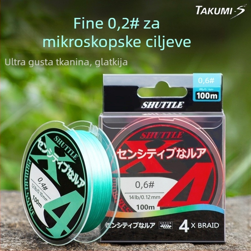 Tucumi glavna linija za ribolov, PE materijal, visoka čvrstoća, kutija 100 komada