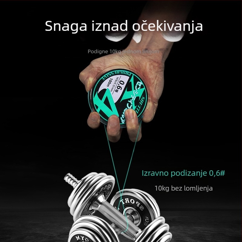 Tucumi glavna linija za ribolov, PE materijal, visoka čvrstoća, kutija 100 komada