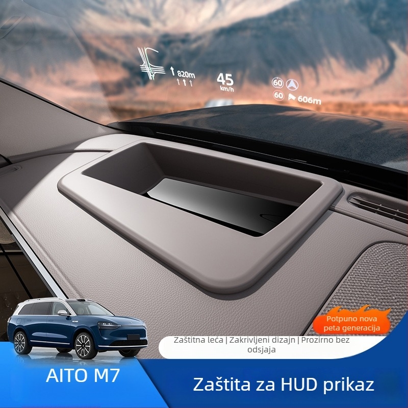 HUD zaštitni poklopac za Huawei Wenjie M7/M8 — mat ABS plastika, kompatibilan s 26 modela Wenjie M7/M8, bez prilagodbe
