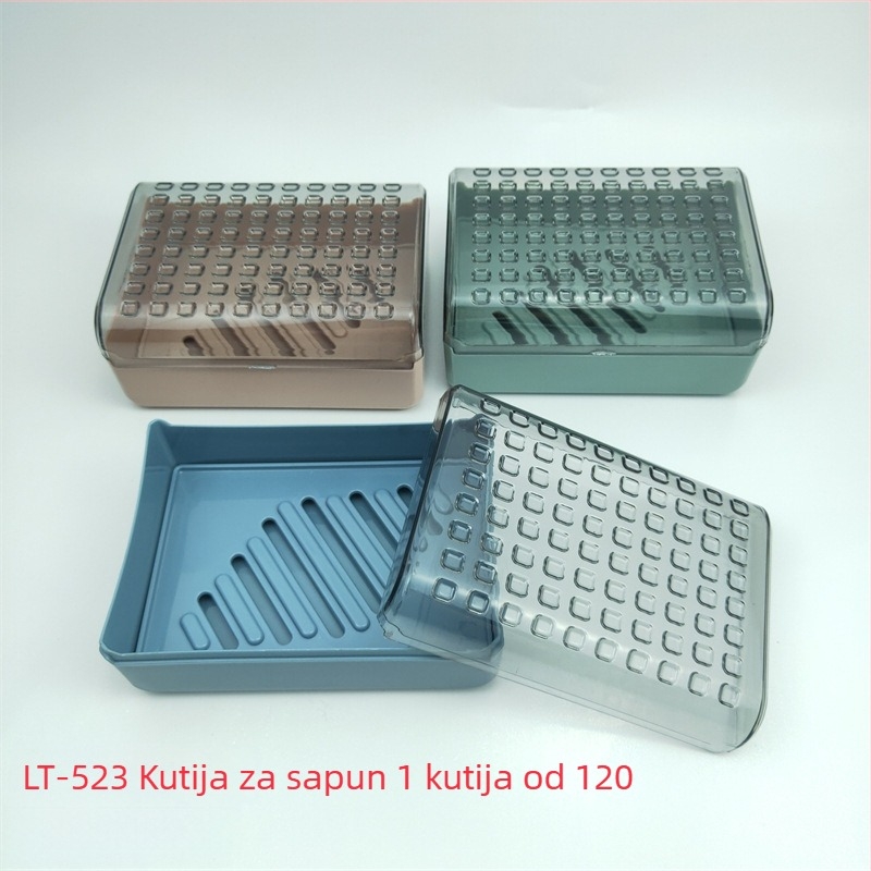 Lemi plastična dvostruka kutija za sapun s bezšavnim kukom za kupaonicu, 240–250 komada