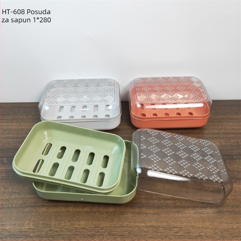 Lemi plastična dvostruka kutija za sapun s bezšavnim kukom za kupaonicu, 240–250 komada