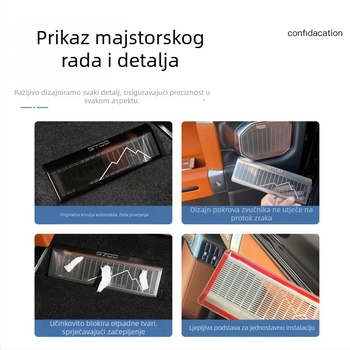 G700 zaštitni poklopac za izlaz zraka ispod sjedala - nehrđajući čelik, mreža protiv začepljenja