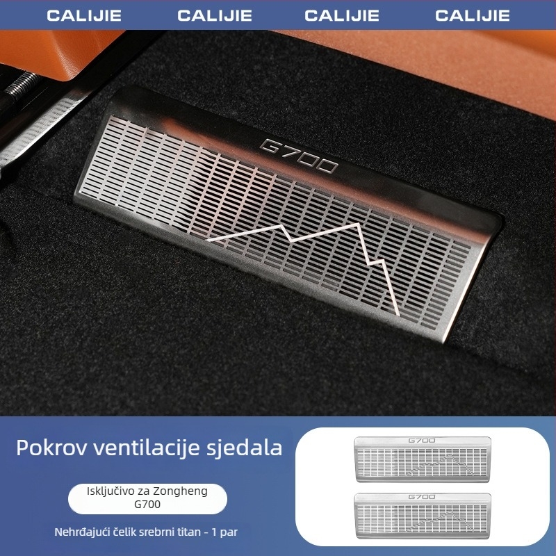G700 zaštitni poklopac za izlaz zraka ispod sjedala - nehrđajući čelik, mreža protiv začepljenja