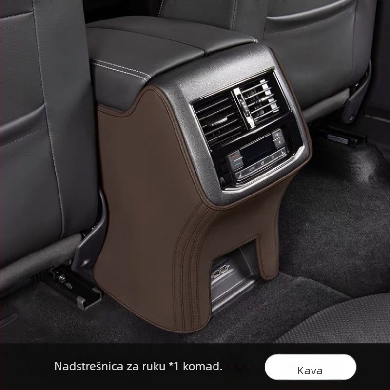 Automobilski nosač za Volvo XC40: akrilni poklop pretinca naslona za ruku s stražnjom jastučićem protiv udaranja, brza Snap-on montaža, bočna strana automobila