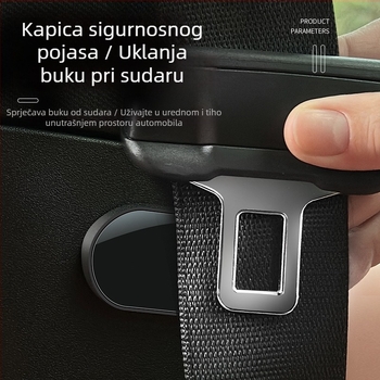 Magnetni držač sigurnosnog pojasa A0-3, aluminijska legura, otisak logotipa, mogućnost prilagodbe.