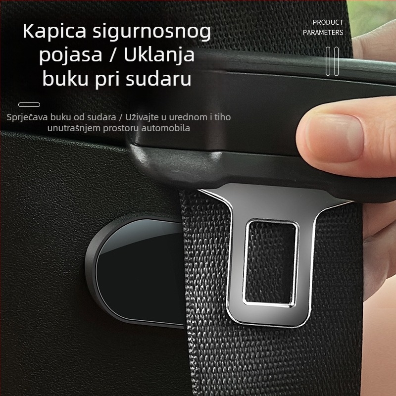 Magnetni držač sigurnosnog pojasa A0-3, aluminijska legura, otisak logotipa, mogućnost prilagodbe.