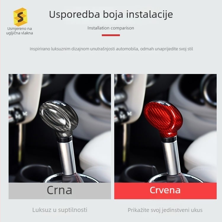 Dekorativni dijelovi poklop šaltura za MINI F54/F55/F56 – karbonska vlakna unutarnji dizajn, model N-MINI-207; Materijal: karbonska vlakna; Prilagodba obrade: Da; Licencirana privatna oznaka: Da