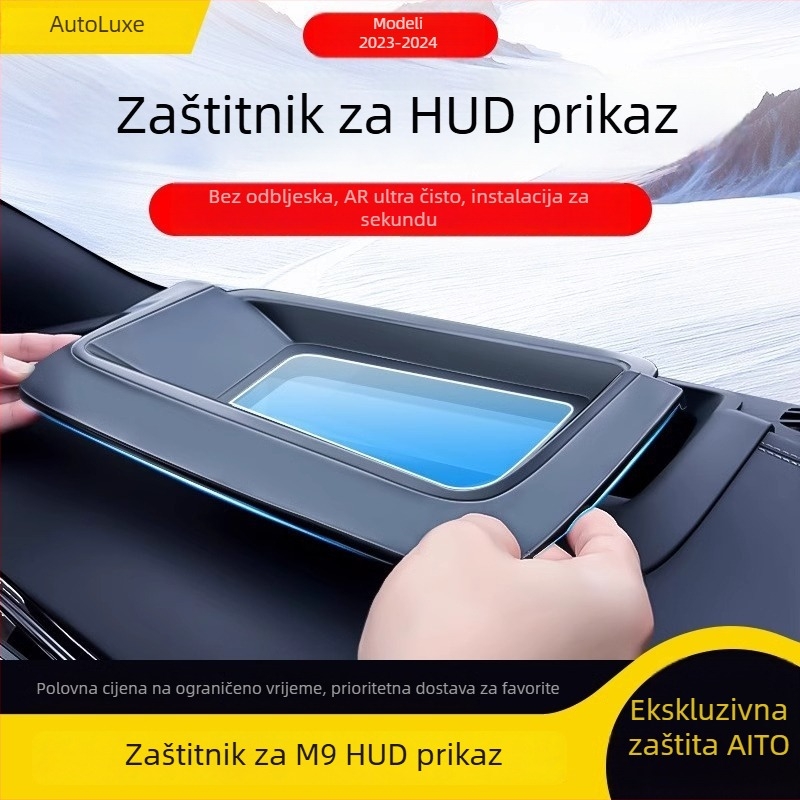 Zaštitni poklop HUD za M9, ABS+staklo, kompatibilno s 24 verzijama Wenjie M9