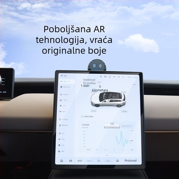 Zaštitno staklo stražnjeg zaslona središnje konzole za Tesla Model Y/3/YL – anti-refleks, otporno na eksplozije, auto unutarnji film