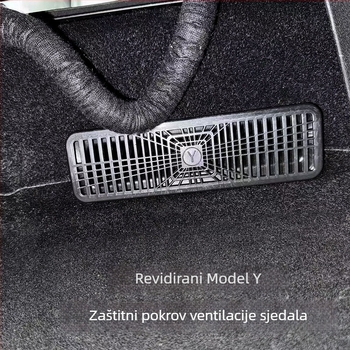 Tesla Model Y 2025 Obnovljeno izdanje – zaštitni poklopac donjeg izlaza zraka sjedala (plastika, model HXYG)