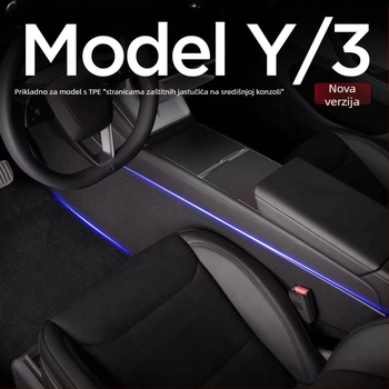 Zaštitna podloga za bočne ploče središnje konzole za Tesla Model 3/Y, PP materijal, ugradnja ljepilom, dodatak unutarnjoj modifikaciji