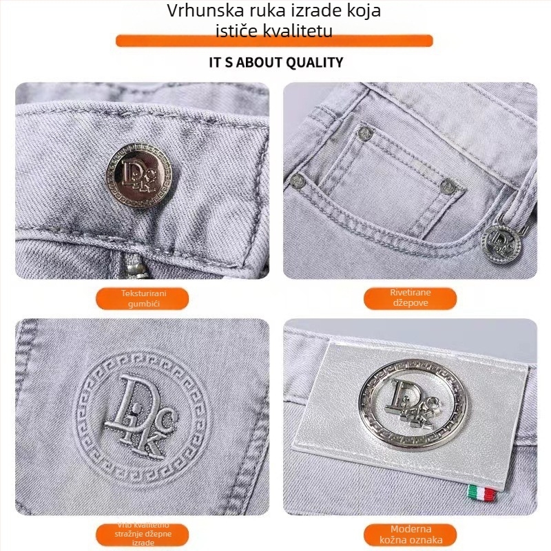 Traperice – uski kroj, denim, pamuk, srednji pojas, do gležnja (Slim-fit; Denim; Pamuk; Srednji pojas; Do gležnja)