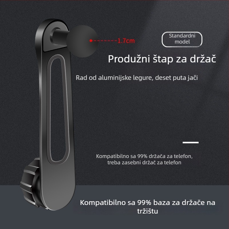Držač za mobitel u automobilu – Deep Choice, legura, univerzalna produžna šipka