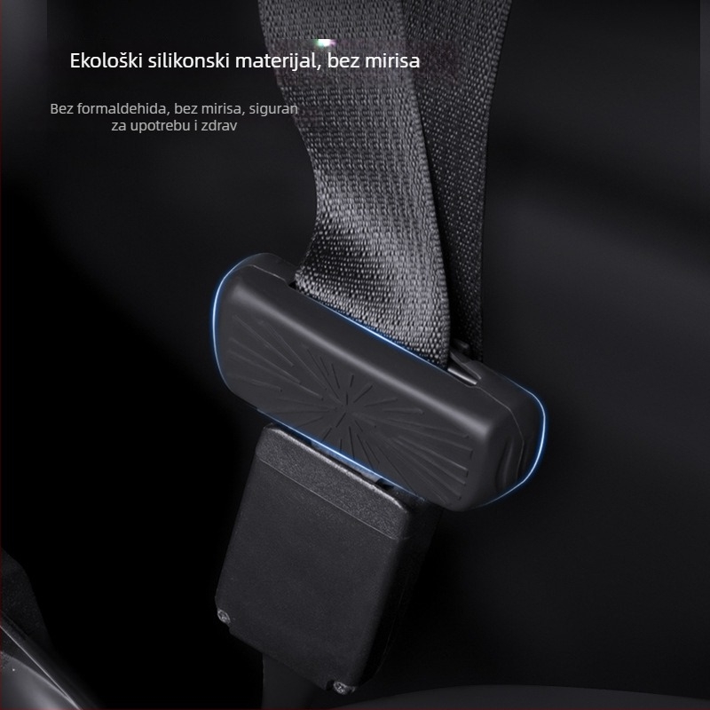Silikonska zaštitna kapica za glavu pojasa Tesla Model 3/Y, snap-on ugradnja, model TSL1661, mogućnost tiskanja logotipa, bočna strana automobila