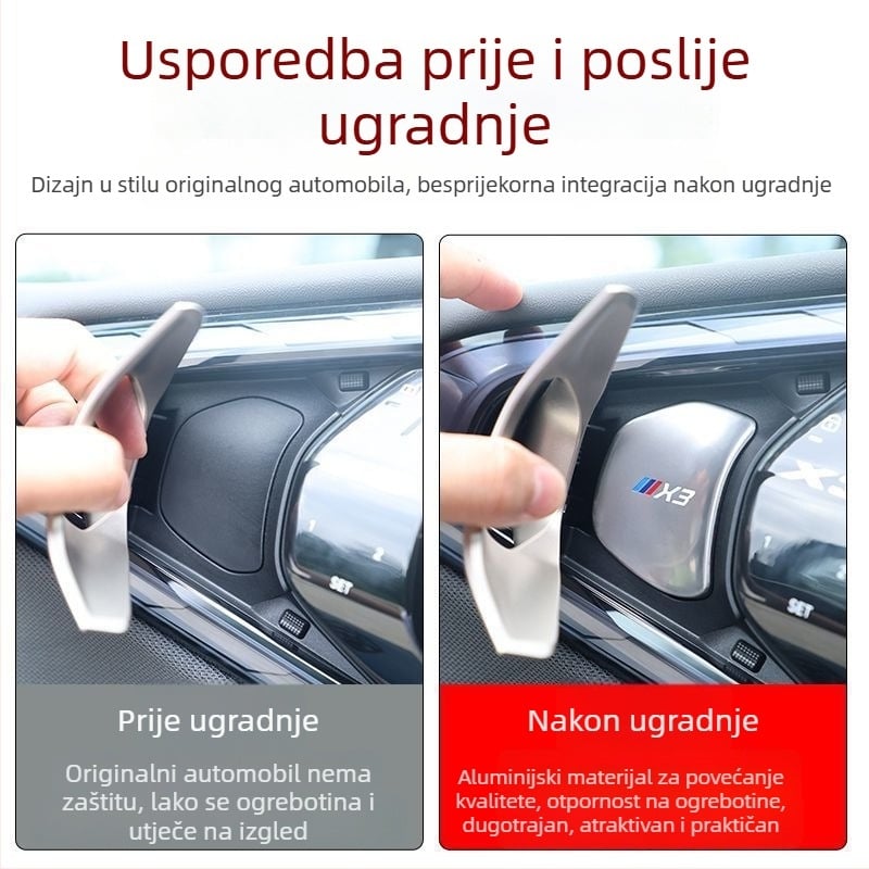 BMW X3 unutarnja zaštitna naljepnica za kućicu kvake na vratima, nehrđajući čelik, model tn-521, ljepilo za montažu, pogodno za unutarnji panel vrata