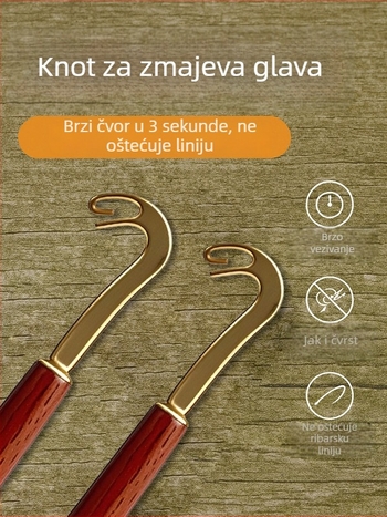 Prijenosni alat za vezivanje ribarske linije od PU materijala, ručni alat s zakrivljenim kukom
