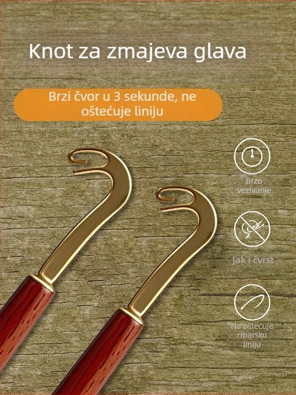 Prijenosni alat za vezivanje ribarske linije od PU materijala, ručni alat s zakrivljenim kukom