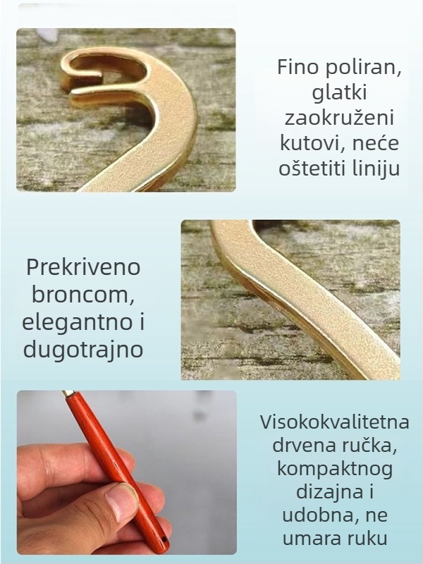 Prijenosni alat za vezivanje ribarske linije od PU materijala, ručni alat s zakrivljenim kukom