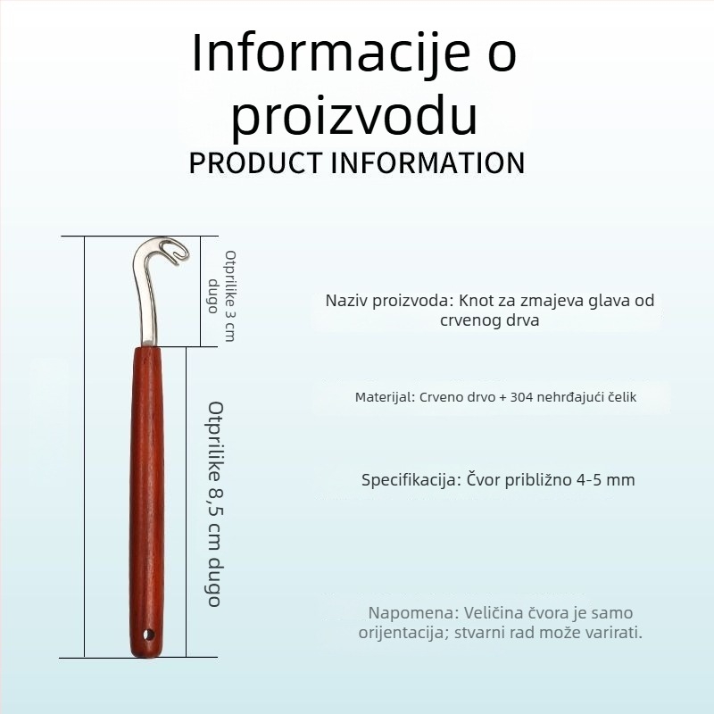 Prijenosni alat za vezivanje ribarske linije od PU materijala, ručni alat s zakrivljenim kukom
