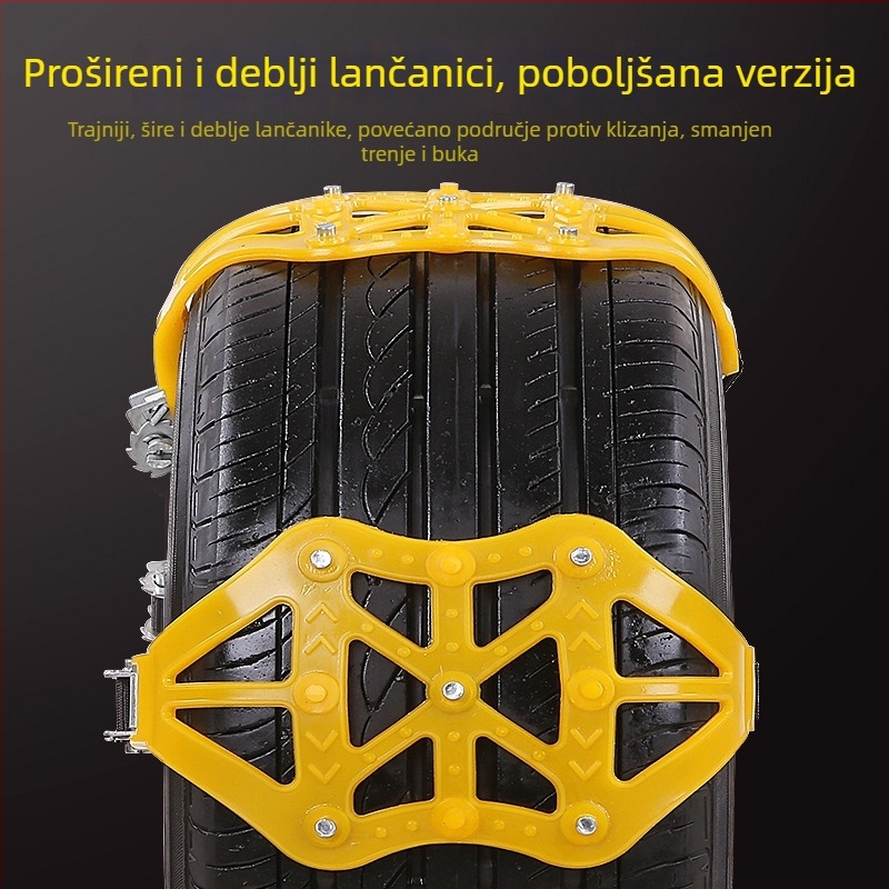 Automobilska lanac za snijeg - kopčasti tip, universalni, PVC, jedan komad, opći model