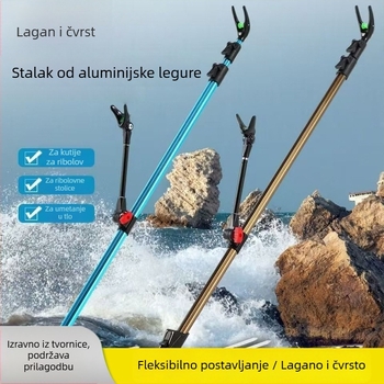 Paiye Outdoor Držač za štapove od aluminijske legure, ugradbeni u zemlju, višedirekcijska rotacija, sklopivi dizajn
