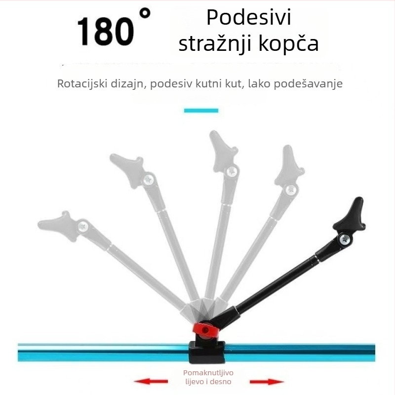 Paiye Outdoor Držač za štapove od aluminijske legure, ugradbeni u zemlju, višedirekcijska rotacija, sklopivi dizajn