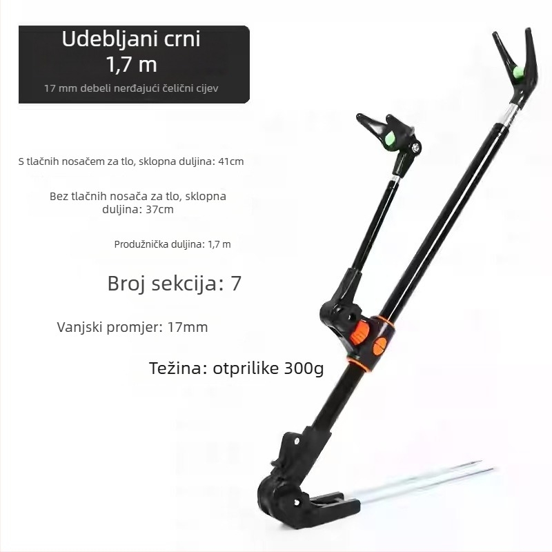 Paiye Outdoor Držač za štapove od aluminijske legure, ugradbeni u zemlju, višedirekcijska rotacija, sklopivi dizajn