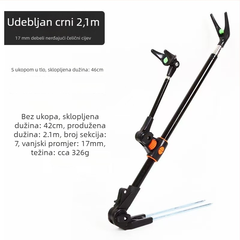 Paiye Outdoor Držač za štapove od aluminijske legure, ugradbeni u zemlju, višedirekcijska rotacija, sklopivi dizajn