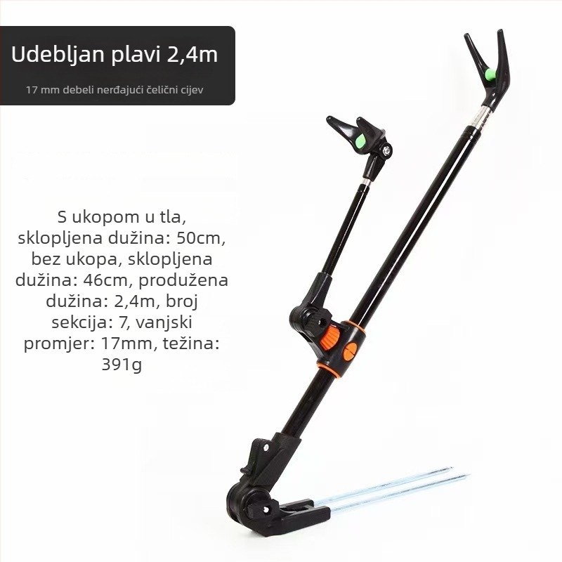 Paiye Outdoor Držač za štapove od aluminijske legure, ugradbeni u zemlju, višedirekcijska rotacija, sklopivi dizajn