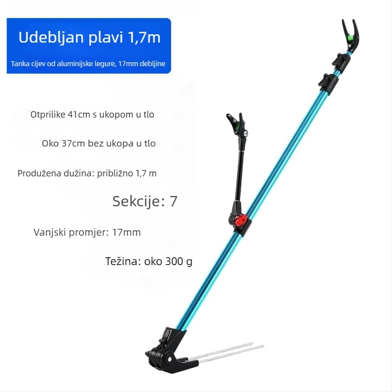 Paiye Outdoor Držač za štapove od aluminijske legure, ugradbeni u zemlju, višedirekcijska rotacija, sklopivi dizajn