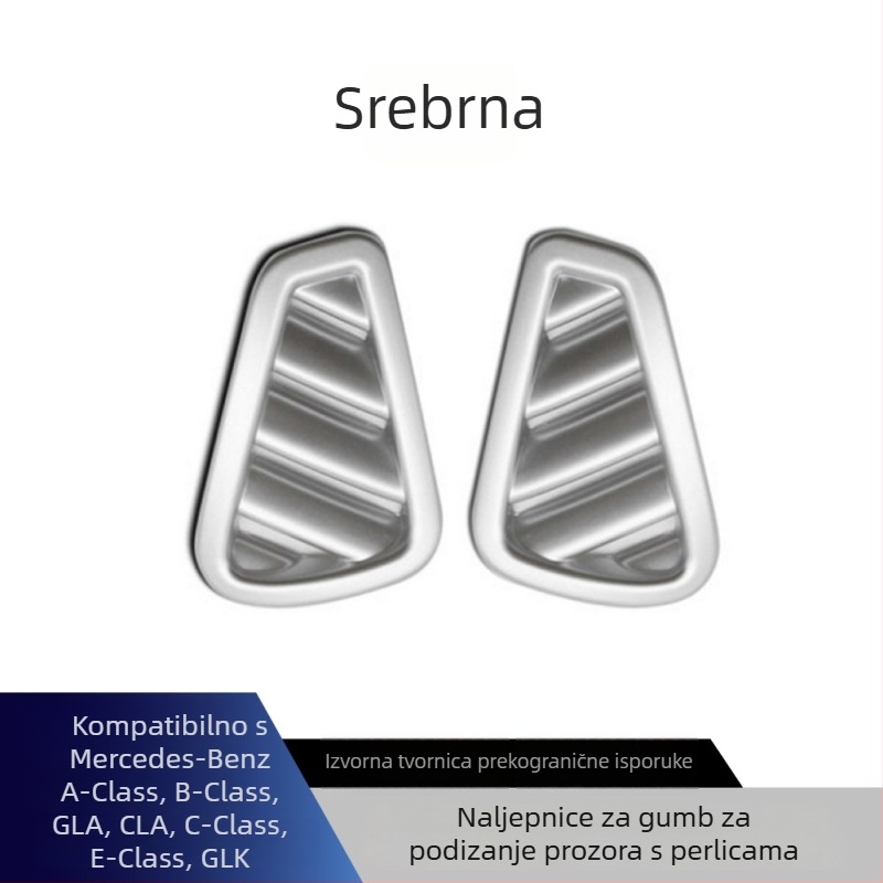 AMP-Z ABS dekorativni panel za izlaz zraka na ploči instrumenata Mercedes-Benz A-Class/CLA (W177/C118) – bez loga, prilagodljiv