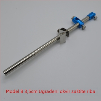 Flying – držač posude za mamac od nehrđajućeg čelika i aluminij s kliznim držačem – 2-u-1 zaštita za ribarsku platformu