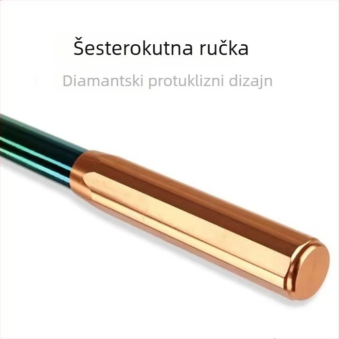Karbonski stalak za šipku, jednosegmentni, otklonjiv, elektroplatirani završetak