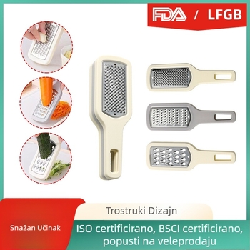 Višenamjenski set rende za voće i povrće – kuhinjski rend od nehrđajućeg čelika 430 i PS-a, mogućnost logotipa