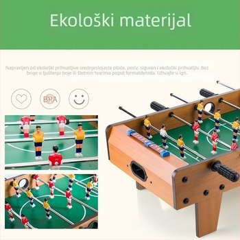 Stolni nogomet – materijal: Density board; marka: Lekitu; ambalaža: šarena kutija; razvoj intelektualnih sposobnosti; pogodno za dob 7–60 godina