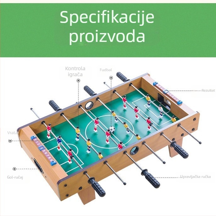 Stolni nogomet – materijal: Density board; marka: Lekitu; ambalaža: šarena kutija; razvoj intelektualnih sposobnosti; pogodno za dob 7–60 godina