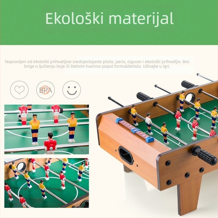 Stolni nogomet – materijal: Density board; marka: Lekitu; ambalaža: šarena kutija; razvoj intelektualnih sposobnosti; pogodno za dob 7–60 godina