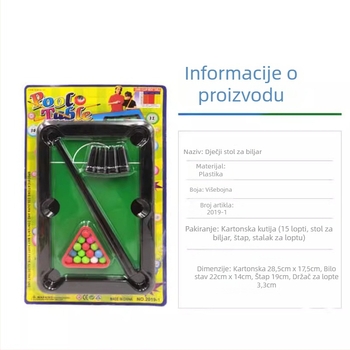 Dječja mini bilijarna stolna igra – edukativna (Materijal: plastika; Kategorija: bilijar; Uzrast: 4–14; Puzzle; Interaktivno)