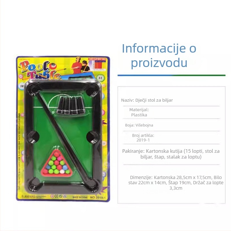 Dječja mini bilijarna stolna igra – edukativna (Materijal: plastika; Kategorija: bilijar; Uzrast: 4–14; Puzzle; Interaktivno)