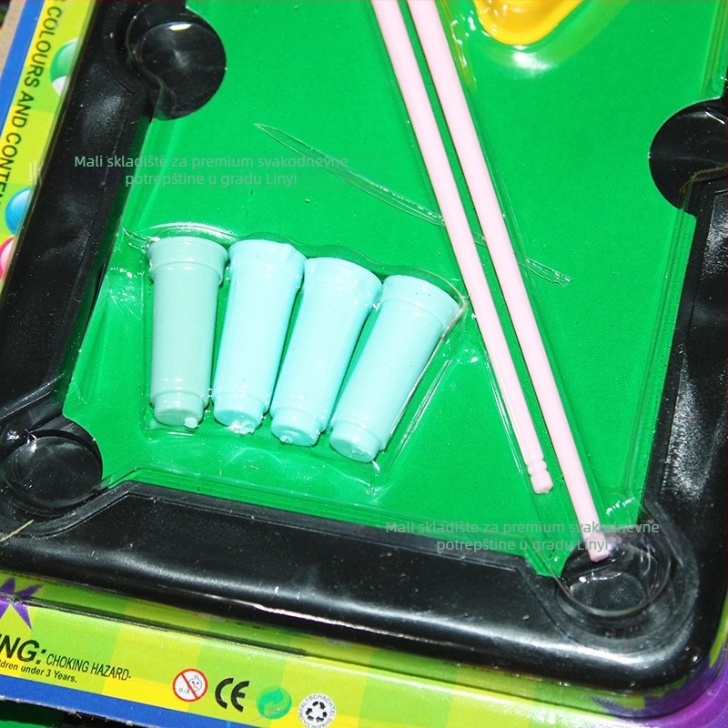 Dječja stolna biliard igra s 15 kuglica — mini biliard stol od plastike, podrijetlo Shandong, za uzrast 7–14 godina