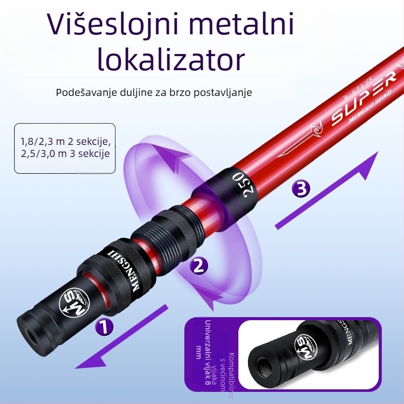 Fort Karbonska podrška za štap — fiksna rotacija, nije sklopiva, Weihai Fierce Fishing Gear marka