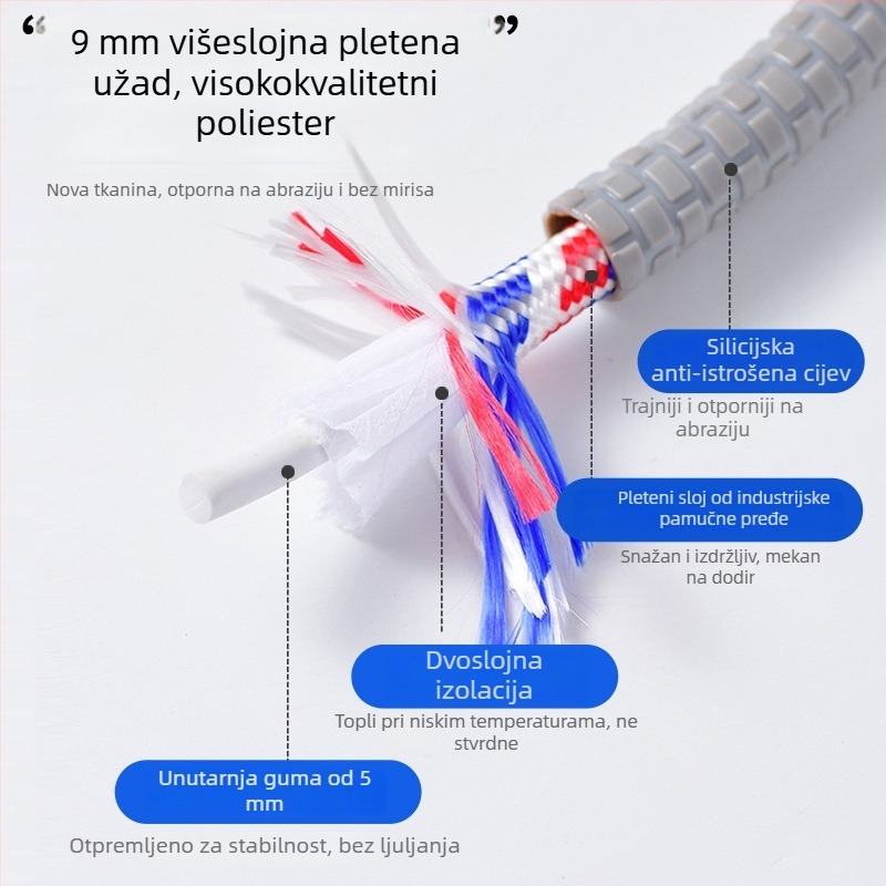 Grupno užet za preskakanje s dugačkim užetom za više sudionika, dizajnirano za grupna natjecanja; pogodno za fitness i školske sportove