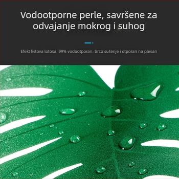 Mai Li PEVA zavjesa za tuširanje u kupaonici, PEVA materijal, uzorak zelenih listova, pastoralni stil, prilagodljiva obrada