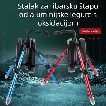 Chenyu Prijenosni Sklopivi Držač Za Štapove Za Ribolov - Aluminijski Trostruki Držač (Brand: Chenyu; Ovlaštena Privatna Značka: Da)