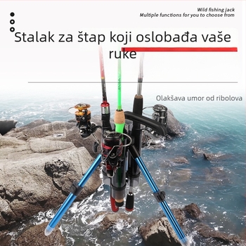 Chenyu Prijenosni Sklopivi Držač Za Štapove Za Ribolov - Aluminijski Trostruki Držač (Brand: Chenyu; Ovlaštena Privatna Značka: Da)