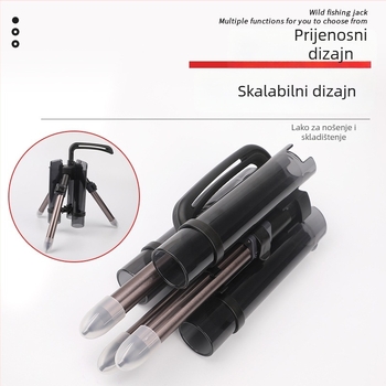 Chenyu Prijenosni Sklopivi Držač Za Štapove Za Ribolov - Aluminijski Trostruki Držač (Brand: Chenyu; Ovlaštena Privatna Značka: Da)